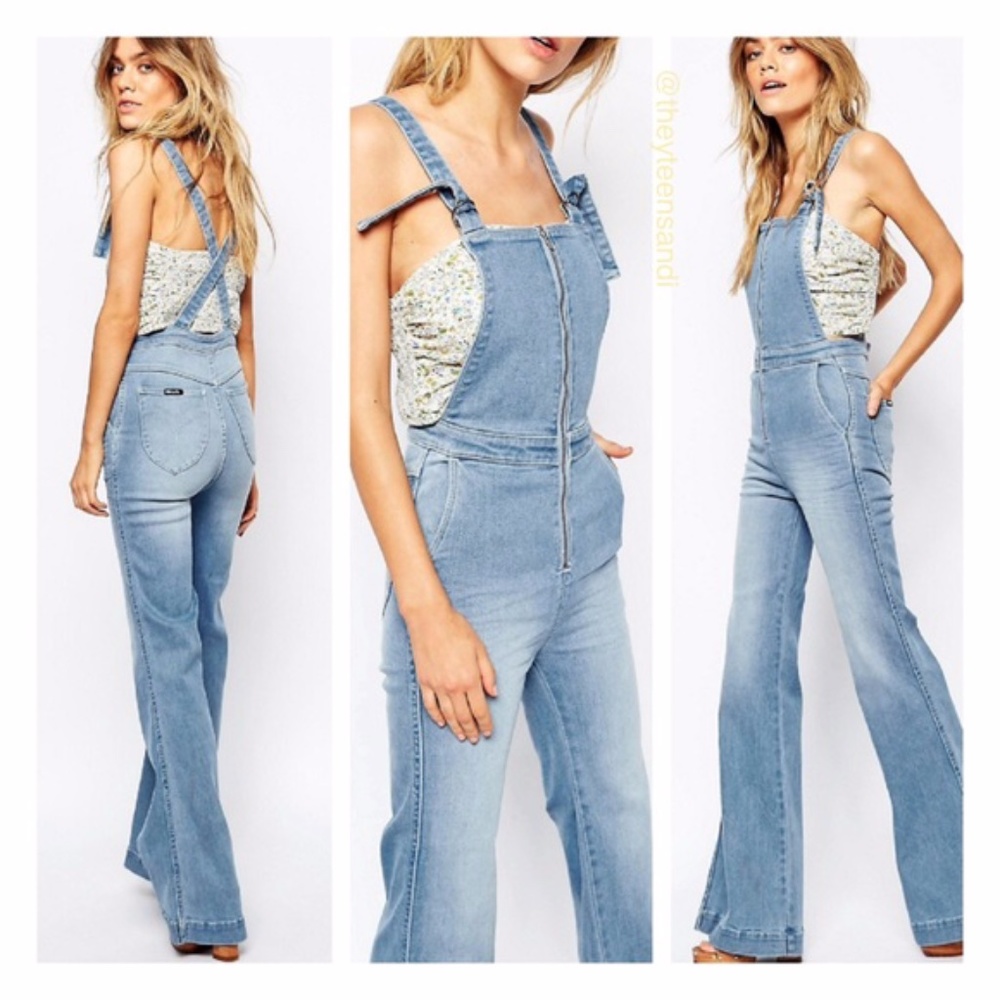 Rolla's Denim Flare Overalls